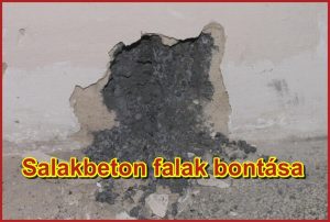 A radon szint csökkentése érdekében a salakbeton falak bontása kulcsfontosságú.